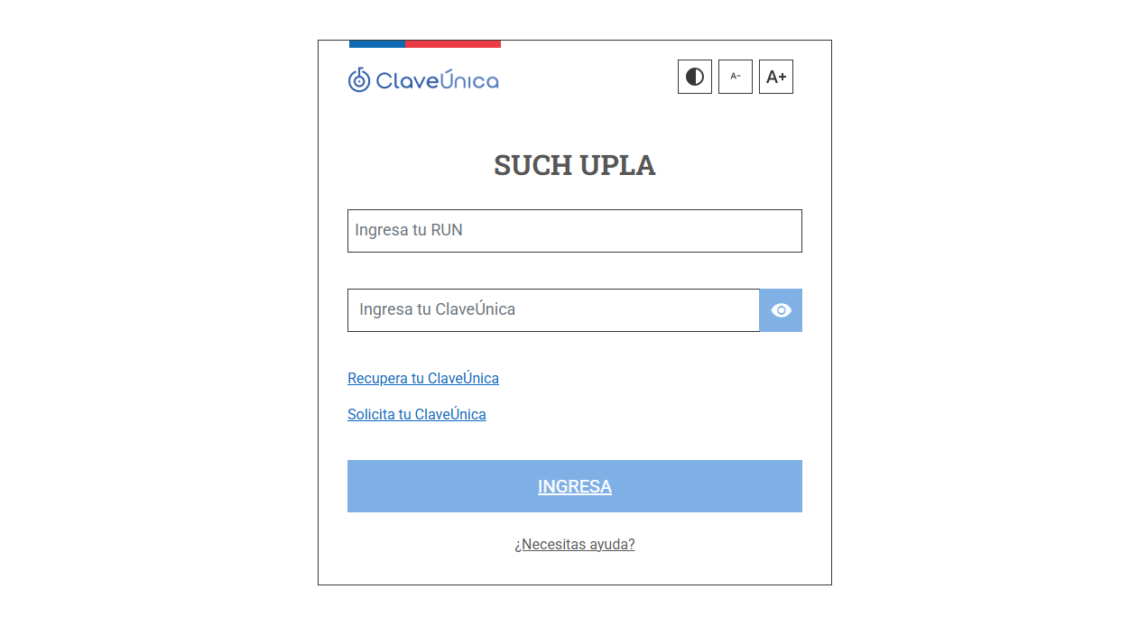 Pantalla Portal Login